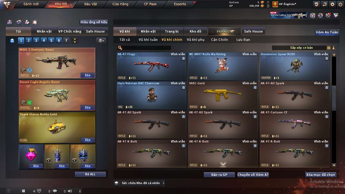 shop acc cf uy tin gia re